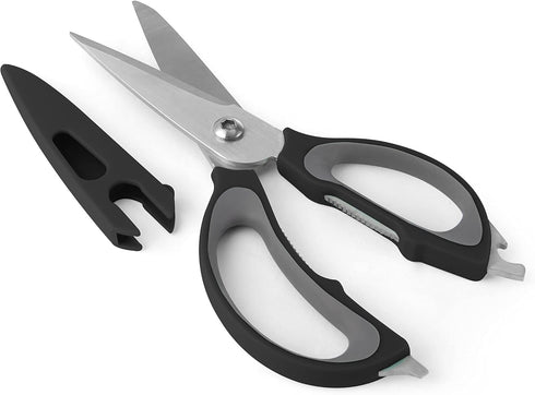 Farberware 4-in-1 Kitchen Shears, 2-Piece, Black and Gray...