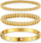 doubgood Gold Bracelets for Women Stackable Gold Bangles Friendship Beaded Bracelets Jewelry Set for Mother's Day Gifts Valentine Wedding Birthday...