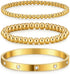 doubgood Gold Bracelets for Women Stackable Gold Bangles Friendship Beaded Bracelets Jewelry Set for Mother's Day Gifts Valentine Wedding Birthday...