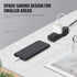 Power Strip 3 Prong Outlet - Slim Black 3 Grounded Outlets Heavy Duty Extension Power Cord Power Strip No Surge Protector with Wall Mount Hole Ide...