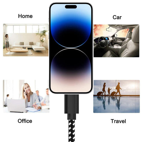 Long i Phone SE Charging Cable 3Pack 10ft Nylon Braided MFi Certified Lightining Charger Cord Compatible with i Phone 14 13 12 11 Pro Max XS XR X ...
