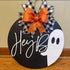 Halloween Stencils for Painting 12inch Large Reusable Halloween Stencil for Door Hanger Round Happy Halloween Ghost Templates for Wood Walls Windo...