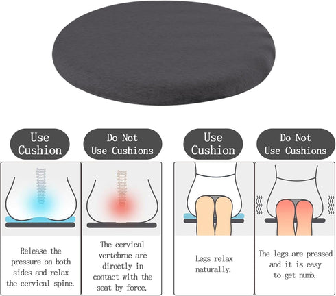 Seat Cushion Chair Pad, Round Non-Slip Comfortable Floor Soft Dining Chairs Office Bedroom Living Room Kitchen Chair Cushions Indoor (Dark Gray)...