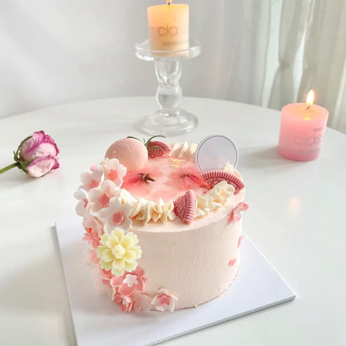 Flower Fondant Molds Cherry Blossom Cake Decorating Silicone Mold For Cake Decorating Cupcake Topper Candy Chocolate Gum Paste Polymer Clay Set Of...