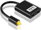ZEXMTE Optical Fiber Splitter 1 in 2 Out Optical Audio Splitter with 24K Gold Plated Connectors for CD Player, DVD Player, Receiver-Black...