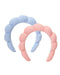 Bliss Women's Spa Headband - 2 Pack Microfiber Makeup Bubble Headband - Puffy Hair Band for Washing Face, Facials, Skincare, Shower, Size, Orange/...