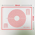 Non-slip Pastry Mat for Silicone Baking, White-Red...