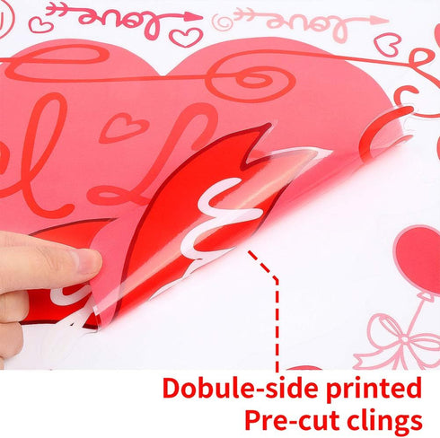 CCINEE Window Cling Sticker for Home Decoration (Heart 2)...