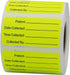 Specimen Collection Medical Healthcare Labels, 1 x 2" Inch Rectangles, 500 Total Per Roll...