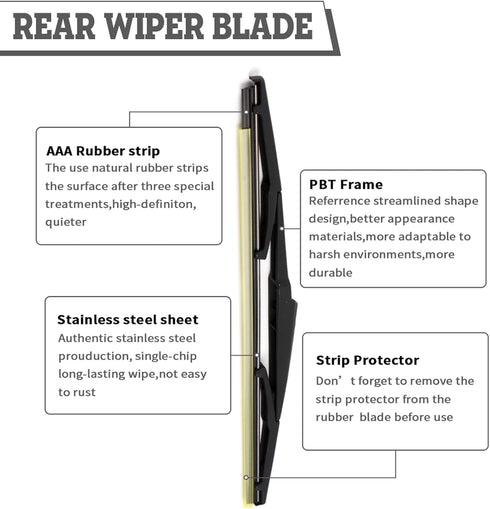 Replacement for Toyota Prius 2010-2015 Rear Wiper Arm Blade Nut Set,Rear Wiper Cover Accessories Assembly, Wiper Cap Set for Back Windshield Windo...
