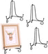 Teamkio 4 Pack Improved Anti-Slip 6 Inch Plate Holder Display Stand, Picture Frame Holder Stand, Easel Display Stand, Book Display Stand...