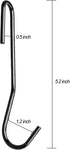 12 Pack Heavy Duty S Hooks, Black Pot Rack Holder Hanger Hooks Wire Shelf Hooks for Hanging Kitchen Utensils, Pots, Pans, Clothes, Towels, Plants ...