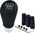 6 Speed Shift Knob Car Shifter Handle PU Leather Gear Stick Head for Most Manual Automatic Vehicles (Black Stitches)...