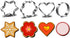 Metal Cookie Cutters Set- Heart, Star, Round, Flower - 12Pcs Cookie Cutters - Heart Star Cookie Cutter Round Small Cutter Flower Cookie Cutter for...