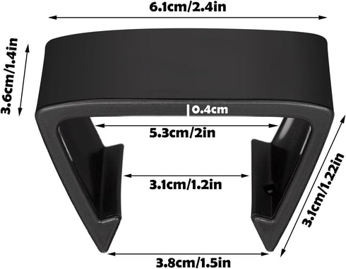 Blulu 10 Pieces Patio Furniture Clips Outdoor Furniture Sofa Clips 2.4 D x 1.4 W x 1.22 H Rattan Clamps Wicker Chair Fasteners, Connect The Sectio...