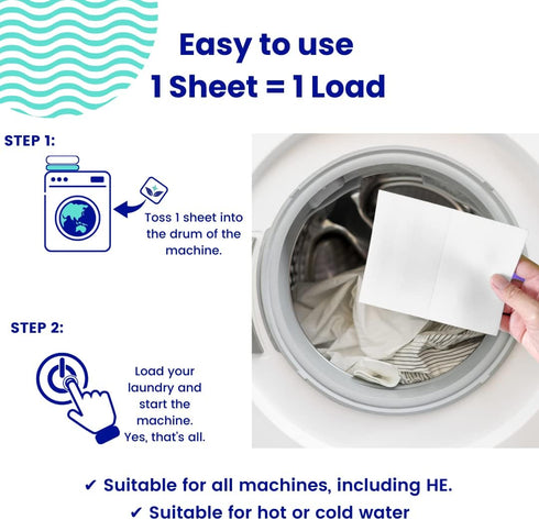 ECO Laundry Sheets - Eco-Friendly & Hypoallergenic Detergent Strips - Tropical Scent - 36pcs...
