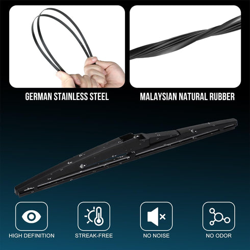 11 inch Rear Windshield Wiper Blade Replacement for Jeep Grand Cherokee 2022-2014 /KIA Rio 2022-2012 Sorento 2015-2010 Soul 22-10 /Chevy HHR 11-06...