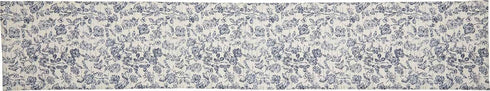Piper Classics Doylestown Floral Runner, 13" x 72" Long, Blue & Cream Flower Print, Vintage Farmhouse, Country Cottage Table Centerpiece …...