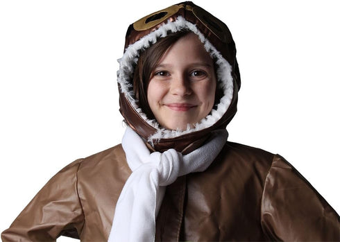 Kids Aviator Dress Up Costume Hat and Scarf Set...