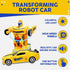 Toysery Transforming Robot Car - One Button Transformation Toy Car with Realistic Engine Sounds, LED Lights and 360 Degree Rotation Speed Drifting...