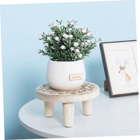 Small Wooden Flower Stand Wooden Stand Wood Base Crystal Ball Holder Vase Display Stands Bonsai Stand Wooden Stool Display Stand Home Ornament Pla...