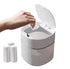 Mini Desktop Trash Can with Lid,Small Garbage Can for Countertop,Dressing Table,Bedside Etc,Free 90 Bags(White)...