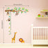 DECOWALL DW-1402 Little Monkeys Tree and Animals Height Growth Chart Kids Wall Stickers Wall Decals Peel and Stick Removable Wall Stickers for Kid...
