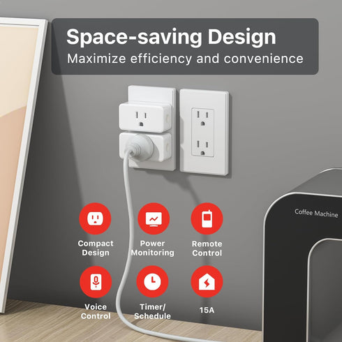 THIRDREALITY Zigbee Smart Plug with Real-time Power Monitoring,15A Smart Outlet, Zigbee Repeater, ETL Certified, ZigBee Hub Required,Work with Hom...