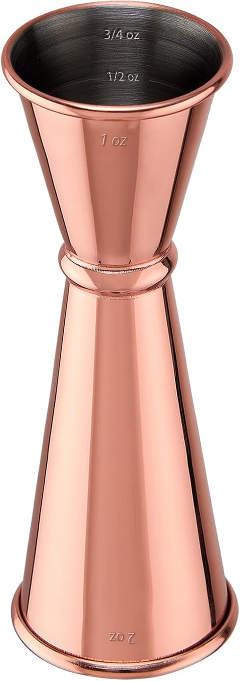 Jigger for Bartending, Briout Double Cocktail Jigger Japanese Premium 304 Food Grade Stainless Steel Jigger 2 OZ 1 OZ with Measurements Inside, Ro...