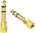 VCE 6.35mm (1/4 inch) Male to 3.5mm (1/8 inch) Female Stereo Audio Jack Adapter for Aux Cable, Guitar Amplifier, Headphone, 2 Pack...