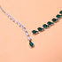 Rhinestone Choker Necklace Green Crystal Necklace Sparkly Rhinestone Choker Necklace Crystal Teardrop Necklace Adjustable Open Necklace for Women ...