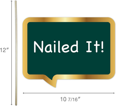 Graduation Photo Booth Props - You Did It Graduated Themed Party Decorations - Funny Photography Supplies Selfie Props with Sticks - 10pcs...