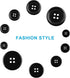100 Pcs Premium Mixed Resin Sewing Buttons, ONLYWEE Eco-Friendly 4-Hole Craft Buttons, 5 Sizes of Black Buttons Suitable for Sewing, DIY and Holid...
