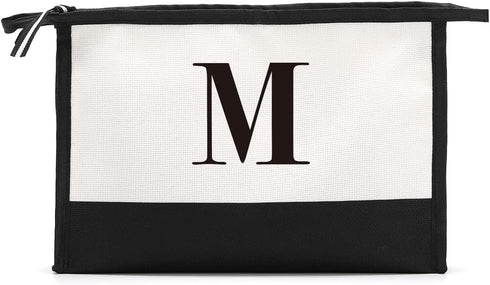 Monogrammed for Women Initial bridesmaid gifts, Personalized monogram Monogram Cosmetic Bag,Travel Makeup Bag Suitable for Wedding weekend Beach G...