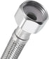 uxcell Faucet Supply Line Connector, 5pcs G1/2 Female x G1/2 Female 8 Inch Long Braided 304 Stainless Steel Water Supply Hose, Silver Tone...