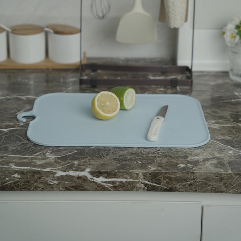 TPU Cutting Board Dishwasher Safe,BPA Free,Reversible Kitchen Blue Cutting Board,Scratch Resistant Flexible Cutting Boards for Kitchen, Easy-Grip ...