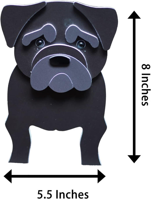 Pug Planter Pug Dog planters for Indoor Outdoor Plants Pug Flower Pot Dog Succulent Planter Vase-Black...