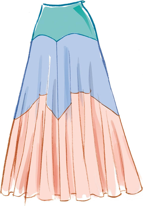McCall's Misses' Skirt in Two Lengths Sewing Pattern Packet, Design Code M8453, Sizes 8-10-12-14-16, Multicolor...