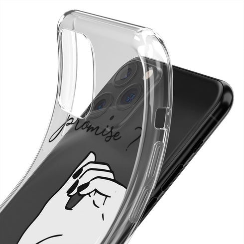 Matching Phone Case Compatible with - iPhone Xr - 6.1 inch for Couples Best Friends Slim Cover Holding Hands Pinky Promise Anniversary for Him Her...