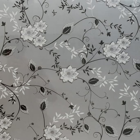 Window Privacy Film for Glass, Floral Removable Static Film, 17.5x78.7 Inch...