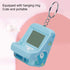 1Pc Blue Micro Player Mini Arcade Machine with Keychain, 26 Classic Game Modes Support Music Mini Building Block Game Console Plug and Play Video ...