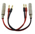 1/4 TS to Banana Plug Speaker Cable 6.35 mm 1/4" Female to Banana Plug Speaker Mono Adapter 8 inches 2pack...
