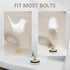 Toilet Bolt Caps, Include 2Packs Ceramic White Birds Toilet Bolt Covers & 4Packs Universal Toilet Bolt Caps, Cute Bathroom Decorative Toilet Floor...