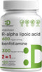 DEAL SUPPLEMENT R Alpha Lipoic Acid 600mg with Benfotiamine 300mg Per Serving, 120 Veggie Capsules – 200mg R-ALA Per Capsule – Antioxidant Supplem...