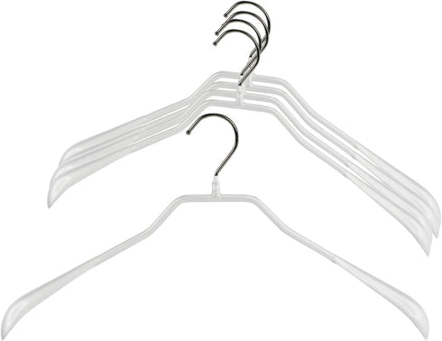 Mawa by Reston Lloyd BodyForm Series Non-Slip Space-Saving Clothes Hanger For Jackets, Suits & Coats, 16-1/2",Style 42/L, Set of 5, White...