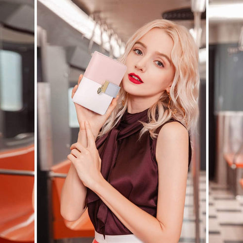 BAIGIO Wristlet Wallets for Women Leather Wallets Bifold Wallet RFID Clutch Wallet for Women Card Holder Small Purse Lady...