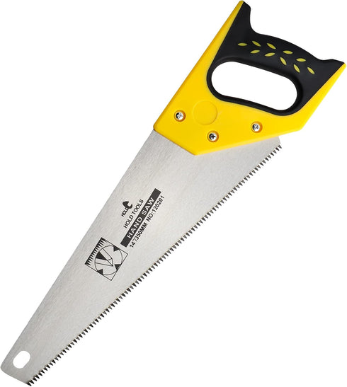 DOWELL 14 in Hand Saw - 11 TPI Fine Cuts Wood Saw Perfect for Sawing, Trimming, Gardening, Cutting Wood, Drywall, Plastic Pipes, Sharp Blade - Cro...