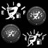 HungMieh 2 PCS Funny Car Decals, Gas Gage Empty Stickers High Gas Consumption Graphics-Heat&Water-Resistant No Peeling Off, Reflective Silver...