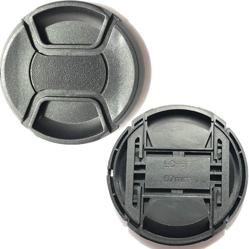 67mm Lens Cap 2pcs with Lens Cap Leash Hole Bundle for Canon for Nikon for Sony DSLR and Other Brand of Cameras Lens...
