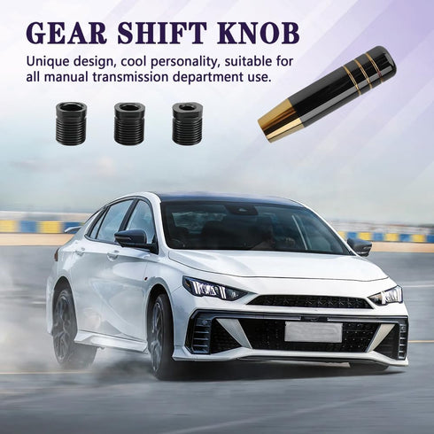 Car Gear Shift Knob Cover, Weighted Car Gear Shifter Manual Knob, Long Stick Shift Knob Gear Shifter Knob, Aluminum Alloy Weighted Manual Shift kn...